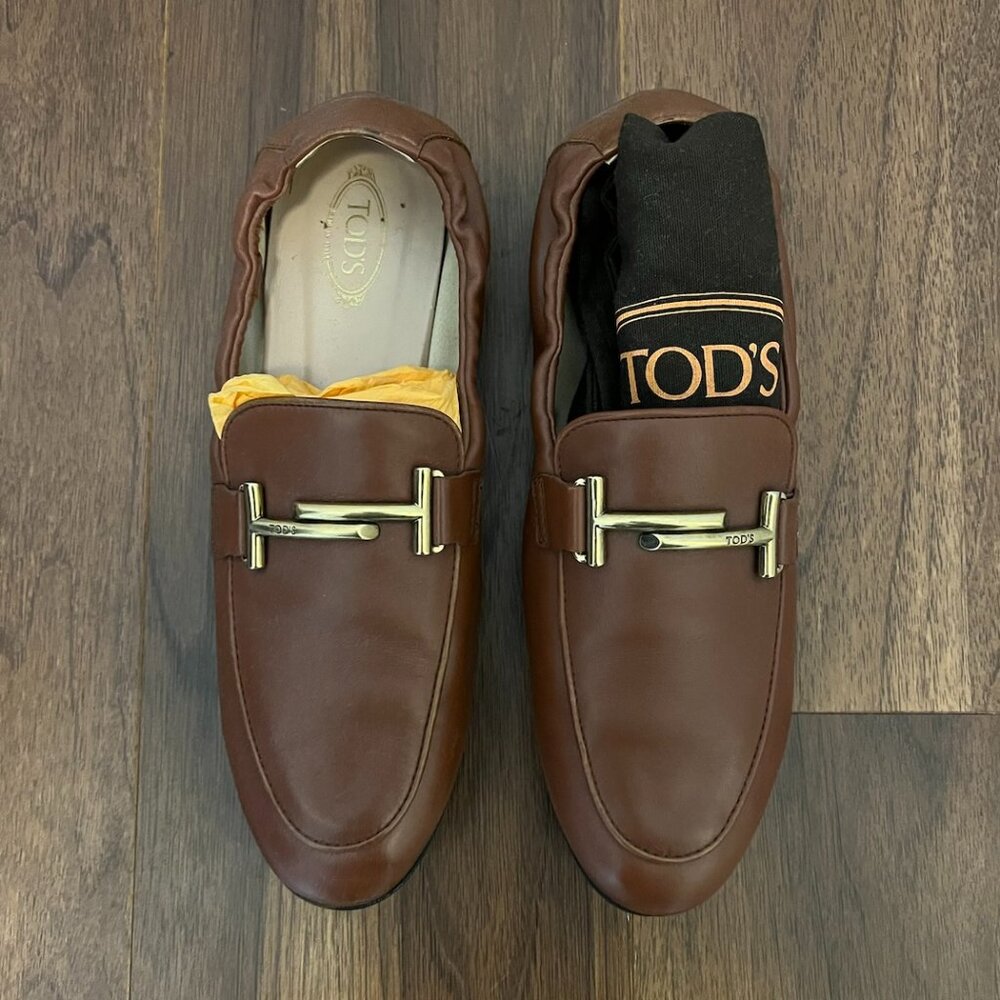 Tod's Double T Leather Loafers
